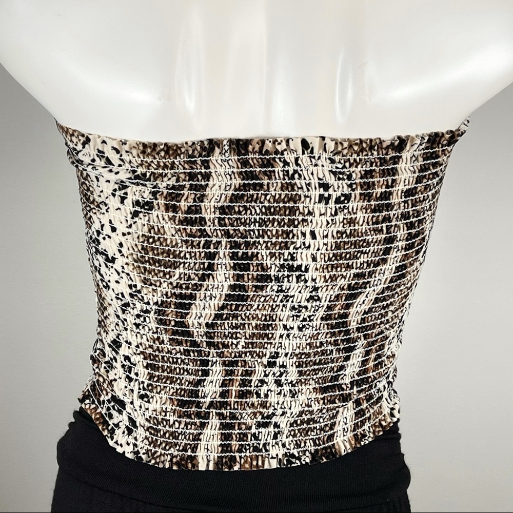 WINDSOR cropped tube top animal print M warm tones - Picture 4 of 9